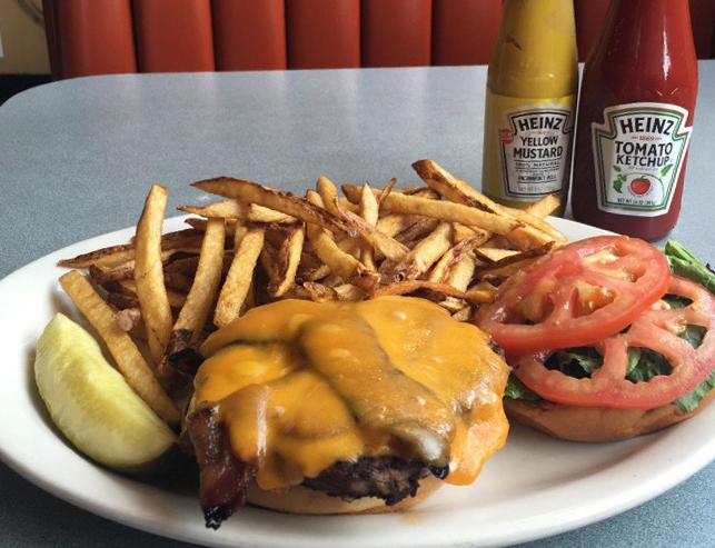 Burger with fries